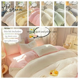 3Pcs Soft Duvet Cover Set (1*Duvet + 2*Pillowcase Without Core) Bubble Grid Print Bedding