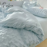 3Pcs Soft Duvet Cover Set (1*Duvet + 2*Pillowcase Without Core) Bubble Grid Print Bedding