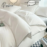 3Pcs Soft Duvet Cover Set (1*Duvet + 2*Pillowcase Without Core) Pure Color Bedding Soft Comfortable