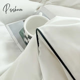 3Pcs Soft Duvet Cover Set (1*Duvet + 2*Pillowcase Without Core) Pure Color Bedding Soft Comfortable