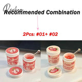 3Pcs Strawberry Ice Cream Lip Masks Moisturizing Unisex Balm Set Fade Lines Oil Honey Peach Korean