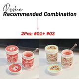 3Pcs Strawberry Ice Cream Lip Masks Moisturizing Unisex Balm Set Fade Lines Oil Honey Peach Korean