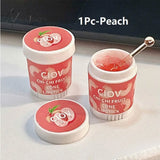 3Pcs Strawberry Ice Cream Lip Masks Moisturizing Unisex Balm Set Fade Lines Oil Honey Peach Korean