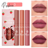 3Pcs Velvet Matte Lipstick Set Waterproof Sexy Liquid Nude Lip Gloss Long Lasting Women Tint Mud