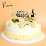 4/12Pcs 2023 Cake Topper New Year Toothpick Happy New Year Party Decoration Supplies Cake Toppers