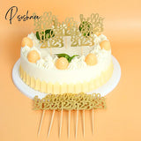 4/12Pcs 2023 Cake Topper New Year Toothpick Happy New Year Party Decoration Supplies Cake Toppers