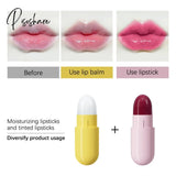 4/6 Colors Capsule Lipstick Set Non-Stick Cup Long Lasting Moisturing Lip Gloss Velvet Sexy Stick