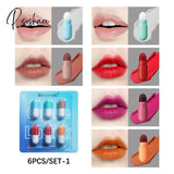 4/6 Colors Capsule Lipstick Set Non-Stick Cup Long Lasting Moisturing Lip Gloss Velvet Sexy Stick