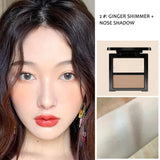 4 Color Matte Contour Sticker Shimmer Powder Highlighters Bronzers Nose Shadow Waterproof