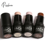 4 Color Matte Contour Sticker Shimmer Powder Highlighters Bronzers Nose Shadow Waterproof