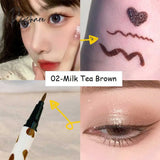 4 Colors Brown Lying Silkworm Liquid Eyeliner Pen Waterproof Big Eyes Makeup Smooth Quick-Drying