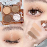 4 Colors Eyeshadow Palette Quad Small Dish Glitter Powder Pearl Matte Makeup Eye Shadow Plate