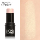 4 Colors Makeup Highlighter Palette Full Cover Face Contour Stick Bronzer Highlighting Powder