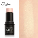 4 Colors Makeup Highlighter Palette Full Cover Face Contour Stick Bronzer Highlighting Powder