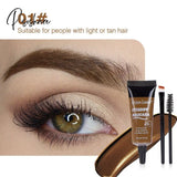 4 Colors Natural Liquid Dyeing Eyebrow Cream Set Waterproof Long Lasting Black Brown Tint Mascara