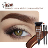 4 Colors Natural Liquid Dyeing Eyebrow Cream Set Waterproof Long Lasting Black Brown Tint Mascara