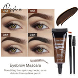 4 Colors Natural Liquid Dyeing Eyebrow Cream Set Waterproof Long Lasting Black Brown Tint Mascara