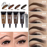 4 Colors Natural Liquid Dyeing Eyebrow Cream Set Waterproof Long Lasting Black Brown Tint Mascara