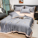 4 Pieces Comforter Set Thin Quilt Summer Lightweight 150*200Cm Machine Washable Soft Comfy