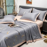 4 Pieces Comforter Set Thin Quilt Summer Lightweight 150*200Cm Machine Washable Soft Comfy