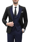 Men's Fashion Casual 3-Piece Suit with Tailcoat, Solid Color Viscose Blend, Non-Stretch Woven Fabric, Regular Fit for Weddings and Banquets