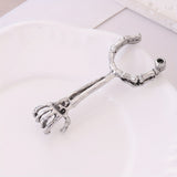 1pc Hand Bone Smoking Finger Ring, Cigarette Holder Skull Pattern Ring