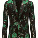 Classic Mens Hand-Embroidered Blazer - Chic & Retro Style - Perfect for Banquets, Parties, & Weddings - A Timeless, Stylish Suit Jacket for Special Occasions