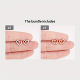 Stainless Steel Stud Earrings Simple Style Heart Shape Earrings Women's Jewelry For Prom Party