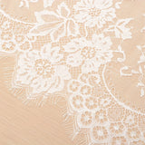 [1pc White Lace Table Cover] 1pc, White Lace Fabric for Table Cover, Lace Decorative Tablecloth Dining Cloth Textile Wedding Party Home Decor