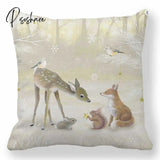 45Cm Merry Christmas Cushion Cover Pillowcase Decorations For Home Ornament Happy New Year Decor