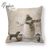 45Cm Merry Christmas Cushion Cover Pillowcase Decorations For Home Ornament Happy New Year Decor