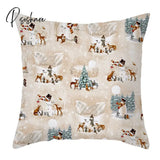 45Cm Merry Christmas Cushion Cover Pillowcase Decorations For Home Ornament Happy New Year Decor