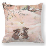 45Cm Merry Christmas Cushion Cover Pillowcase Decorations For Home Ornament Happy New Year Decor