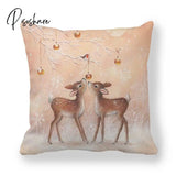 45Cm Merry Christmas Cushion Cover Pillowcase Decorations For Home Ornament Happy New Year Decor