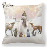 45Cm Merry Christmas Cushion Cover Pillowcase Decorations For Home Ornament Happy New Year Decor