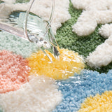 Soft Absorbent Polyester Floral Bathroom Rug Mat - Non-Slip Comfortable Bath Mat for Floor, Sink, Bathtub, Shower - Ideal for Spring Decor and Christmas Gift, Christmas Decor