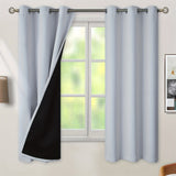 2 Panels Blackout Curtains Heat Insulation Curtain Panels With Coated Insulation Lining Suitable For Living Room, Bedroom, Kitchen, Bathroom, Home Decor, Room Decor