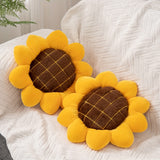 [Cozy Polyester] Sunflower Plush Pillow - Cozy Polyester Cover - Home Decor Accents