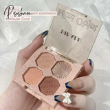 4Color Diamond Shimmer Matte Eyeshadow Pallete Earthy Shiny Long Lasting Waterproof Eye Pigment