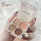 4Color Diamond Shimmer Matte Eyeshadow Pallete Earthy Shiny Long Lasting Waterproof Eye Pigment
