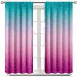 2 Pcs Vibrant Pink Star Curtains - Colorful Abstract Pattern Fabric Drapes with Rod Pocket, Machine Washable, Semi-Transparent, and Perfect for Bedroom and Living Room Decor - Polyester Material, Rod Mounted, and No Strings A