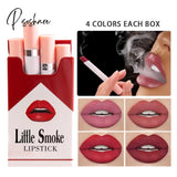 4Pcs/Box Lipsticks Matte 24 Hours Waterproof Permanent Lip Makeup Long Lasting No Fade Little Stick