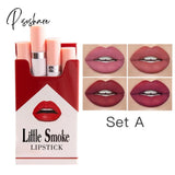 4Pcs/Box Lipsticks Matte 24 Hours Waterproof Permanent Lip Makeup Long Lasting No Fade Little Stick