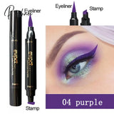 4Pcs Double Head Waterproof Liquid Eyeliner Moon Star Heart Shapes Tattoo Stamp Quick To Dry Eye