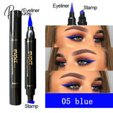 4Pcs Double Head Waterproof Liquid Eyeliner Moon Star Heart Shapes Tattoo Stamp Quick To Dry Eye