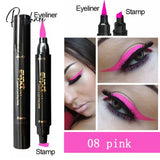 4Pcs Double Head Waterproof Liquid Eyeliner Moon Star Heart Shapes Tattoo Stamp Quick To Dry Eye