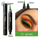 4Pcs Double Head Waterproof Liquid Eyeliner Moon Star Heart Shapes Tattoo Stamp Quick To Dry Eye