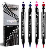 4Pcs Double Head Waterproof Liquid Eyeliner Moon Star Heart Shapes Tattoo Stamp Quick To Dry Eye