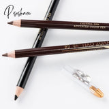 5 Color Eyebrow Pencil Waterproof Easy To Use Natural Long Lasting Microblading Wood Black Gray Pen