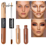 5 Colors Double-Headed Brightening Liquid Concealer Contour Foundation Cream Waterproof Face Make